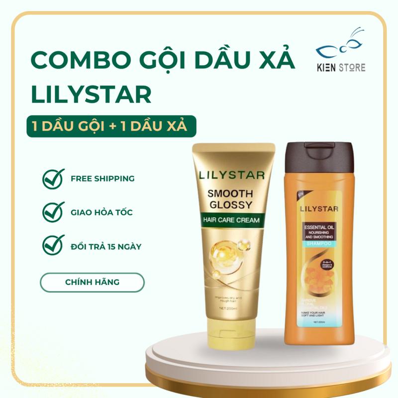Combo Dầu Gội + Dầu Xả Lilystar – Phục Hồi Tóc Hư Tổn, Ngăn Gãy Rụng, Dưỡng Mềm…