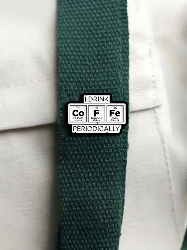 Creative Chemistry Element Symbol Brooch, Cute Fashion Alloy Badge for Daily Clothing Decor, Trendy All-match & Exquisite Brooch for Birthday Gift 3