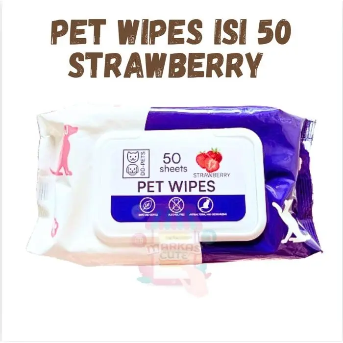 DO-PETS PET WIPES 50 SHEETS SIZE 10CM x 15CM - Tissue Basah Kucing & Anjing Isi 50 Lembar Ukuran 10x15cm