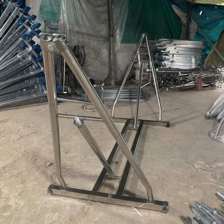 (CT) Lẻ khung võng xếp inox chân vuông cánh vuông