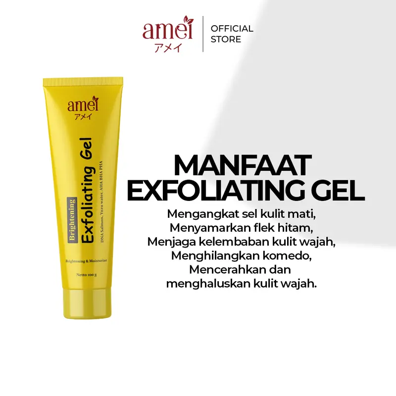 Amei Exfoliating Gel Dna Salmon Memudarkan Flek Hitam Di Wajah Pemutih Wajah Dan Mengangkat Sel Kulit Mati kotoran mencerahkan 1
