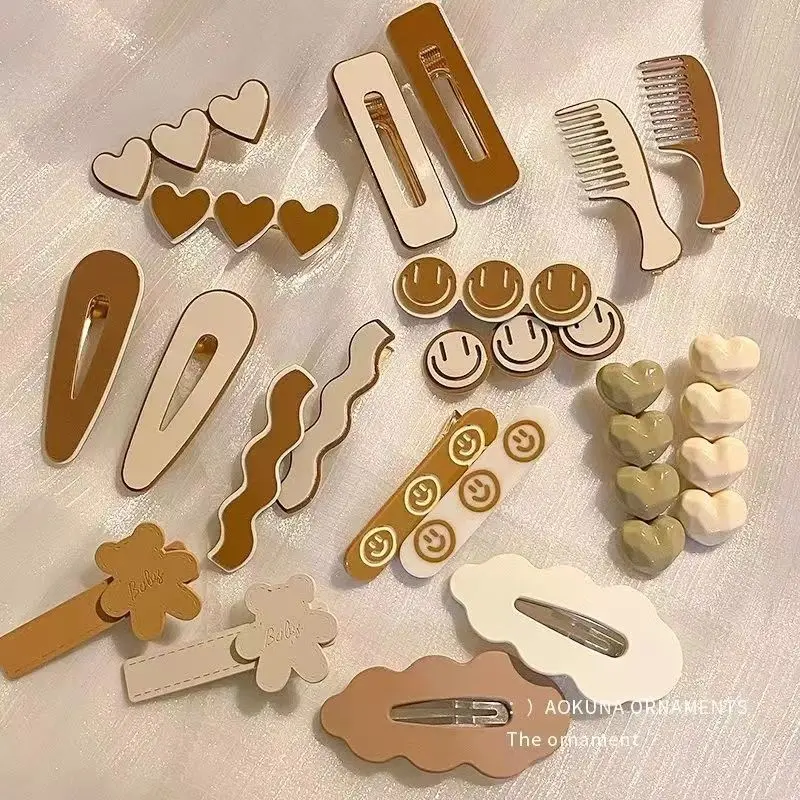Kẹp Tóc, Màu Nâu, Dành Cho Nữ, Cài Sau Đầu, Không Làm Tổn Thương Đầu, Kẹp Bên BB, Dễ Thương Và Vui Nhộn, Kẹp Tóc Mái, Thích Hợp Cho Tóc Con, Kẹp Tóc Cho Bé Trai, Kẹp Tóc Trang Trí, Kẹp Tóc Cài Đầu