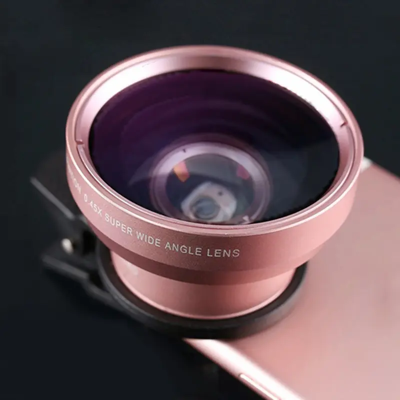 Ống Kính Điện Thoại Di Động Kẹp Thông Dụng 37mm, Ống Kính Điện Thoại Một Mảnh Hai Trong Một, Chuyên Nghiệp, Độ Phóng Đại 0,45x, 49uv, Góc Siêu Rộng + Thu Phóng, # 317749 7
