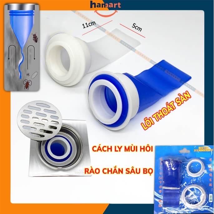 Bộ Van Ngăn Mùi Hôi Cống Kèm Nắp Nhựa Phụ Kiện Phễu Cao Su Silicon Lắp Thoát Sàn Nhà Tắm Phòng Vệ Sinh Chống Côn Trùng