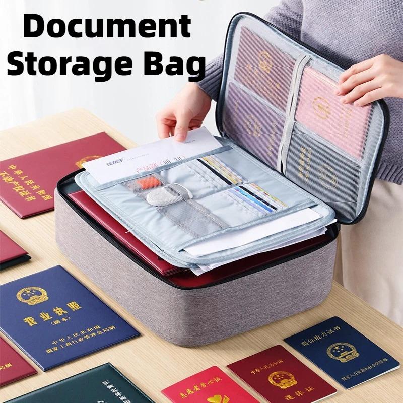 Beg Simpanan Dokumen, Kalis Air, 3 Lapisan, dengan Kunci, Berbilang ...