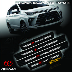 stciker karbopn pelindung pijakan kaki mobil avanza sill plante carbon 3d mobil toyota avanza