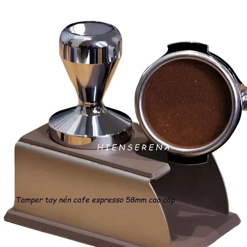  Tamper tay nén cafe espresso 58mm cao cấp  Inox 304  và 51-53-58mm tay nén gỗ sơn đen Máy Xay Cà Phê Xay Cà Phê may tao 