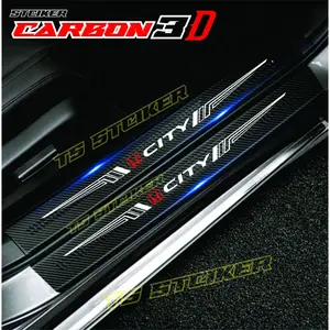 stciker 5pcs karbon pijakan kaki 3d sepaket terbaru mobil honda city