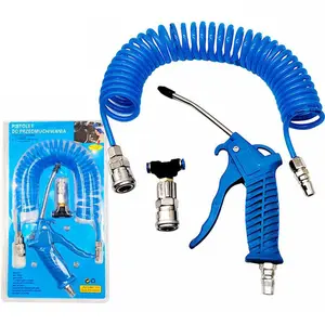 BEANABELL Selang Spiral Kompresor Angin Recoil Hose 5 Meter + Air Duster Blow Gun 1 Paket