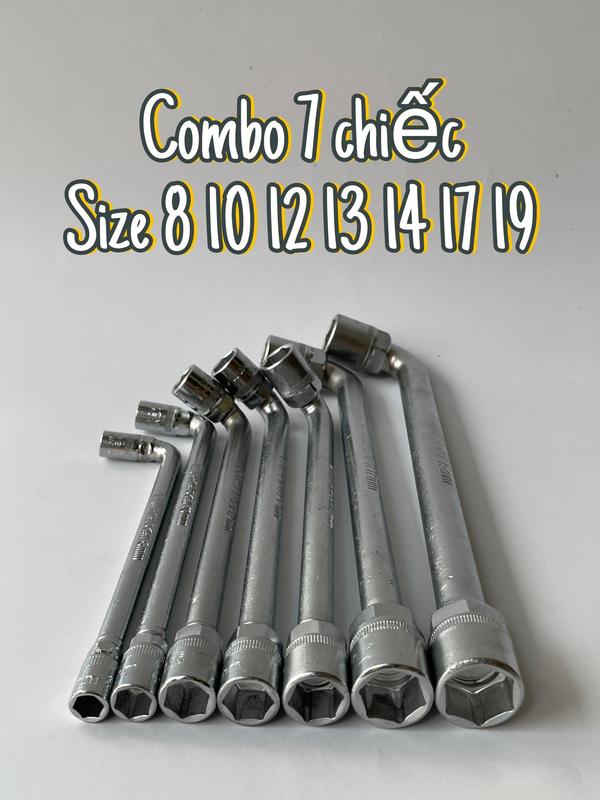Combo 7 khóa cần điếu chữ L, cờ lê vặn ốc đa năng Rebel full size ( 8,10,12,13,14,17,19 )