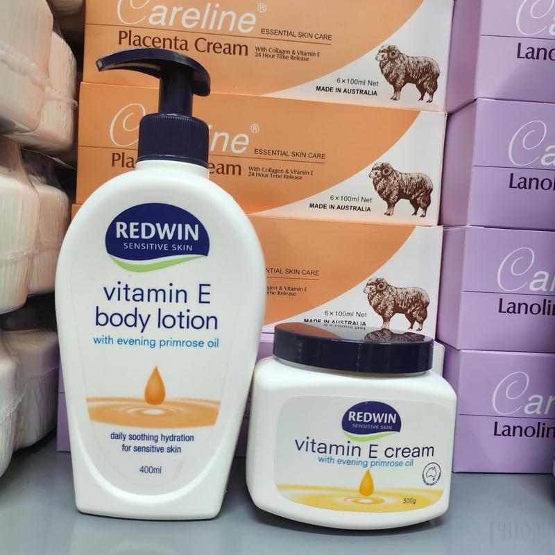  Combo Kem dưỡng Vitamin E Redwin 300g + Sữa dưỡng thể Vitamin E Redwin 400ml 