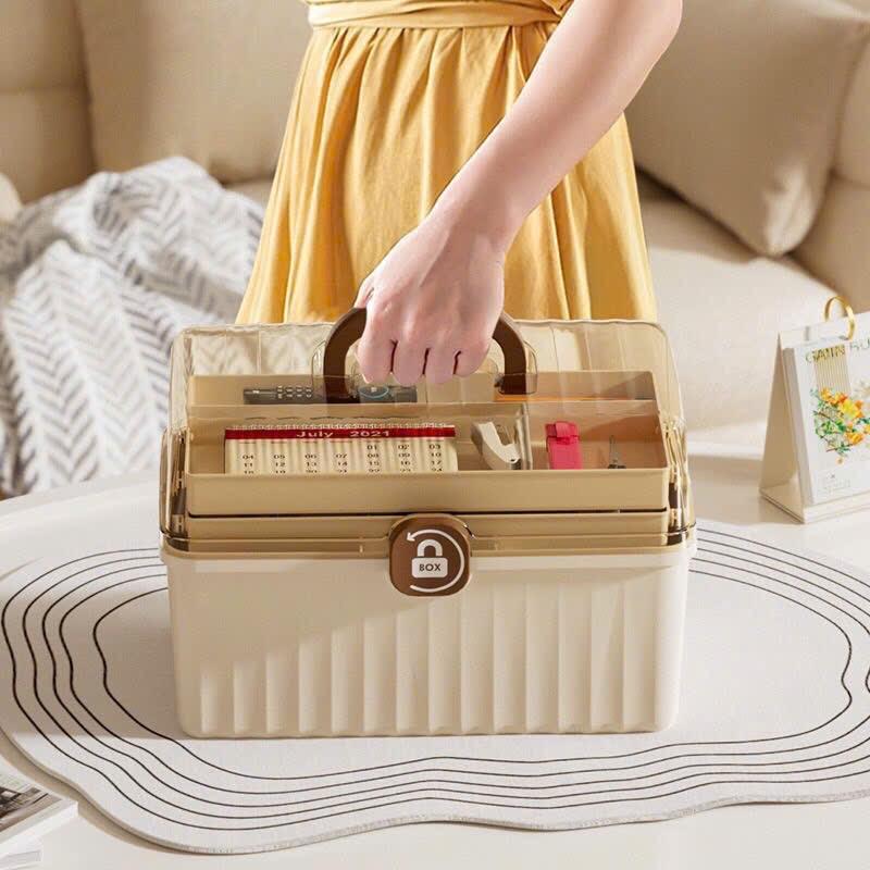 Hộp đựng thuốc. Đựng đồ trang điểm 3 tầng 2