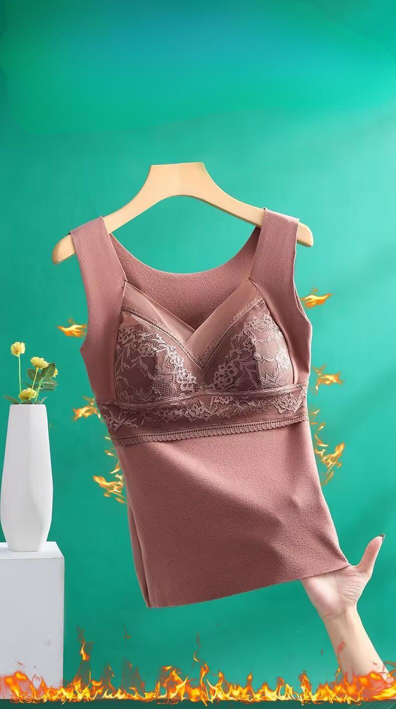 Product Introduction of Áo Vest Giữ Nhiệt Nhung Đức Hai Mặt, Thiết Kế Công Chúa, Dành Cho Nữ, Lớp Nền Không Để Lại Dấu Vết Dày Dặn Bằng Nhung, Thích Hợp Cho Mùa Thu Và Mùa Đông, Đồ Lót Giữ Nhiệt, # BXB11 a o Jacket Chun Top 2