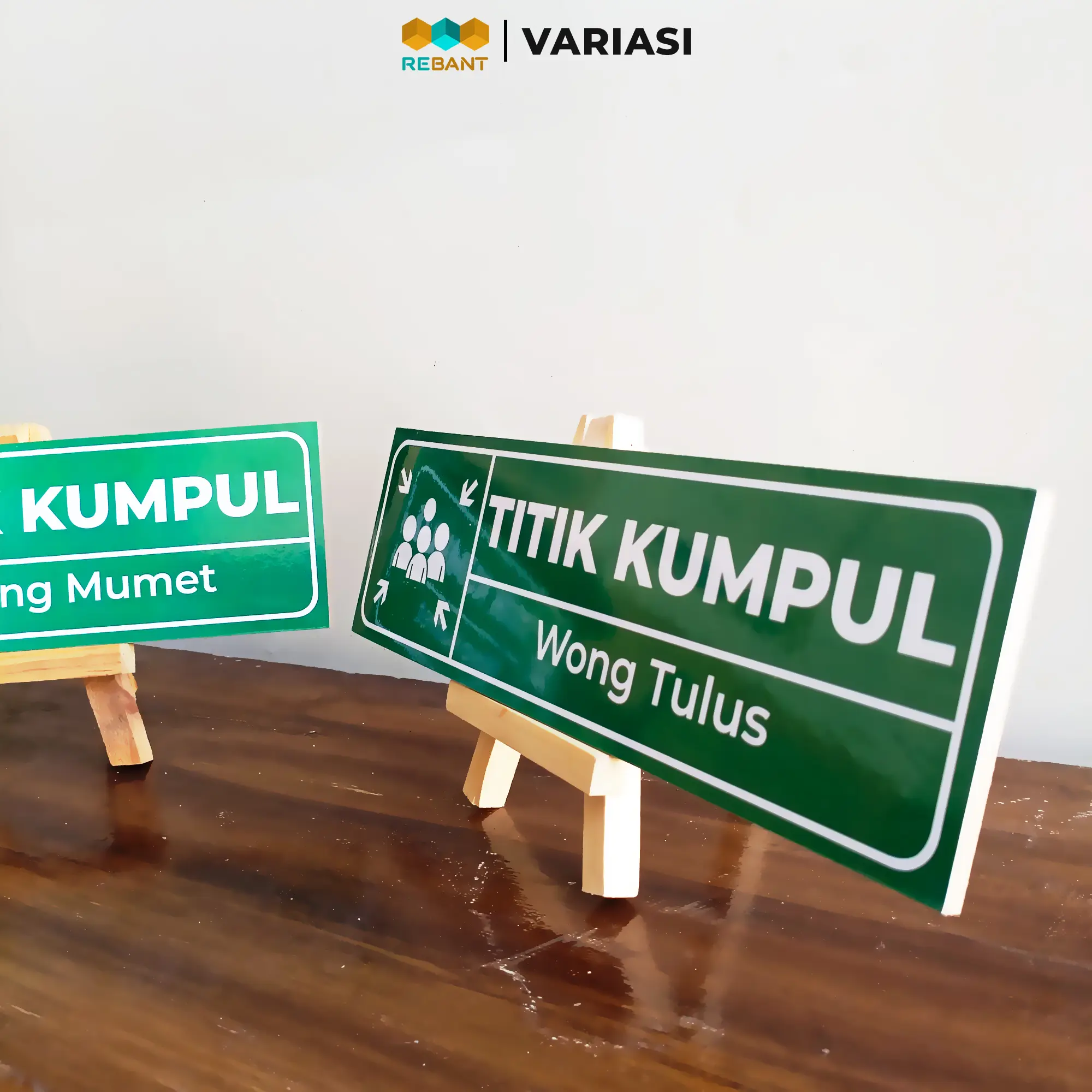 REBANT Hiasan Dinding Titik Kumpul (9x30cm) Sign berbagai variasi Quote Penyemangat Hidup