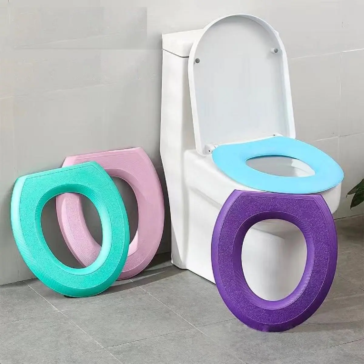 YHOME Cover Pelindung Dudukan Toilet Bentuk O Bahan Eva Lembut Untuk Kamar Mandi Pelapis Dudukan Closet /Toilet Seat Cover Eva Material / Tatakan Toilet Duduk Bahan  Busa Eva Y253