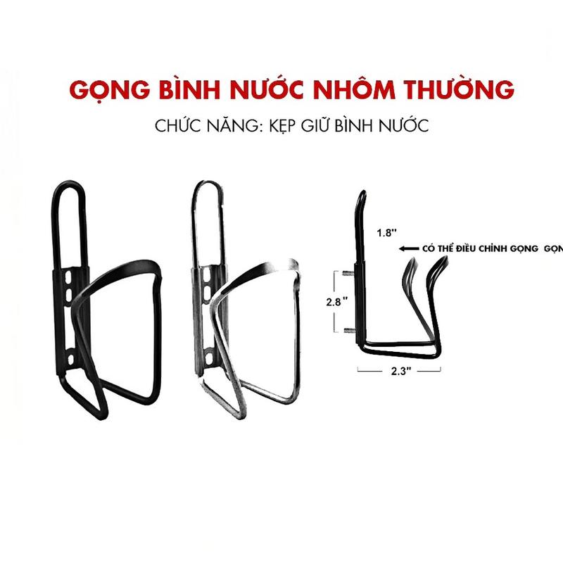 Gọng bình nước, giá treo bình nước xe đạp TẶNG KÈM ỐC GẮN