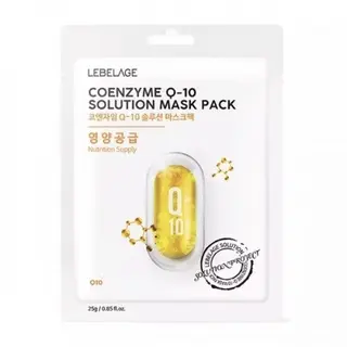 LEBELAGE COENZYME Q-10 SOLUTION MASK - Mặt Nạ Coenzyme Q-10 Trẻ Hóa Da 25g