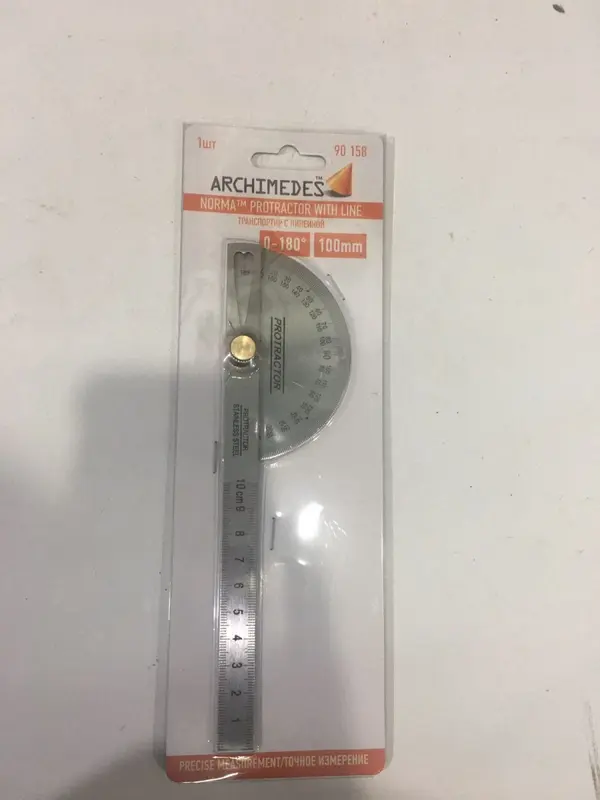 THUNDER Penggaris Protractor Stainless Busur Derajat 10 cm half Round 1