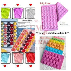 Cetakan Jelly Love Bunga Bulat Jumbo Cetakan Es Batu Love Jumbo 35 Lubang Jelly Ball Love Jumbo 35 Lubang