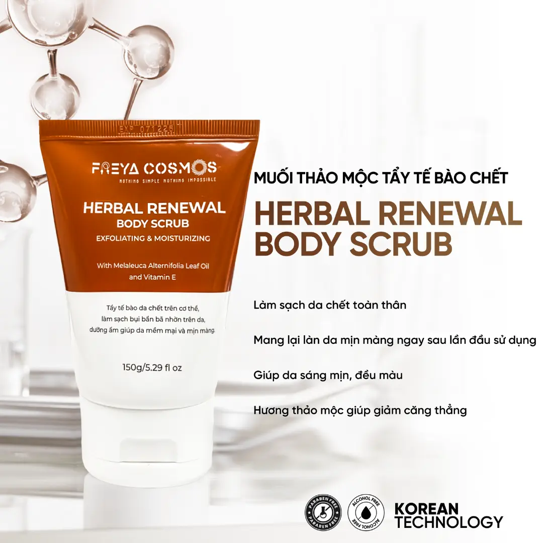 [Quà Tặng] Muối Thảo Mộc Làm Sạch Da Chết Freya Cosmos Herbal Renewal Body Scrubs 150gr Nữ Dưỡng Da Body Dưỡng Body Women