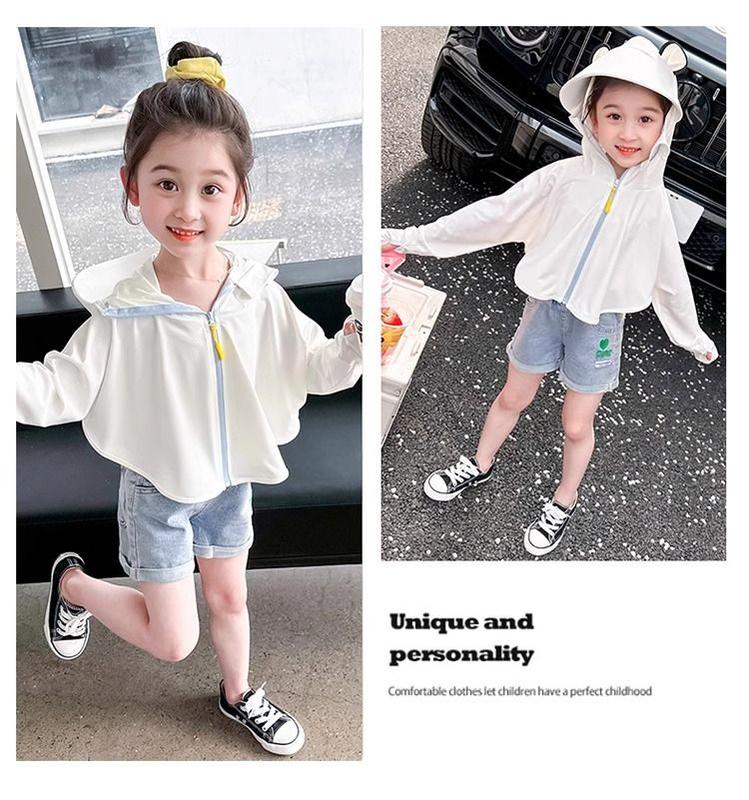 Product Introduction of Children's Cape Sun Protection Clothing Summer Thin Girls' Ice Silk Sun Protection Clothing Baby Summer Fashionable Skin Clothing Children's Fashion 15