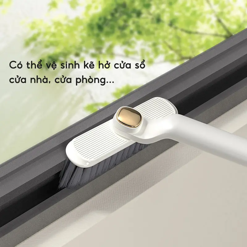COMBO 3 Bàn chải chà sàn khe hở đa năng Chổi cọ sàn tích hợp kẹp gắp rác 2 trong 1 Cọ sạch khe hẹp góc tường Làm Sạch 4