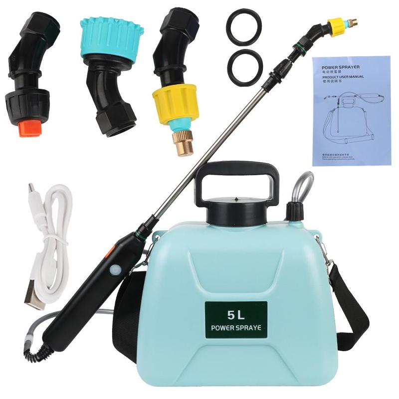 5L Electric Sprayer, 1 Set USB Rechargeable Garden Plant Sprayer, Automatic Watering Sprayer for Garden Plant, Garden Watering Equipment 0