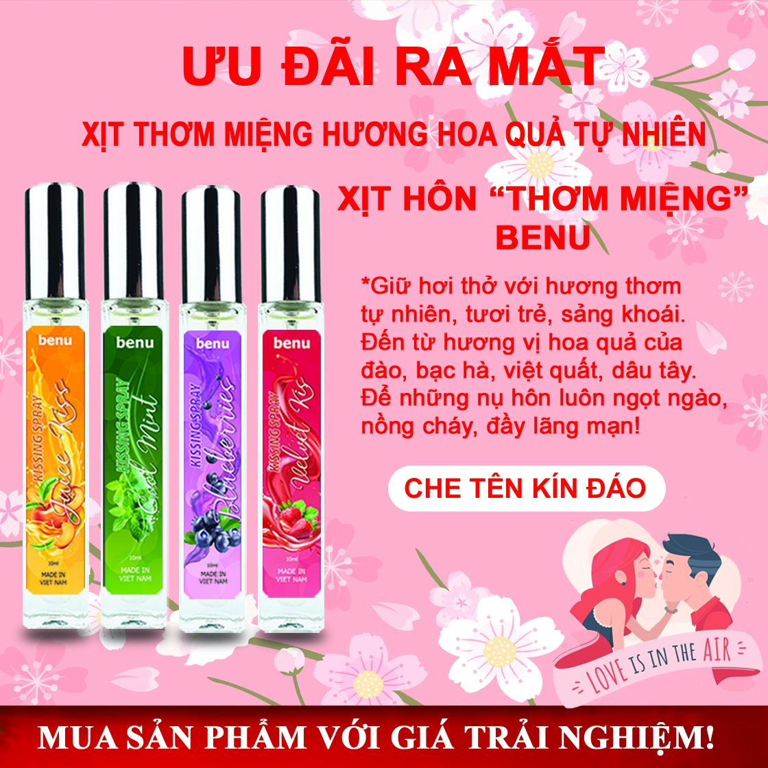 Xịt Thơm Miệng BENU Vị Đào, Việt Quất Mới Lạ Kissing Spray Chai Nước Xịt Thơm Miệng Vị Dâu Ngọt Ngào, Vị Bạc Hà The Mát Xịt Miệng Nam Nữ Women xịt thơm miệng