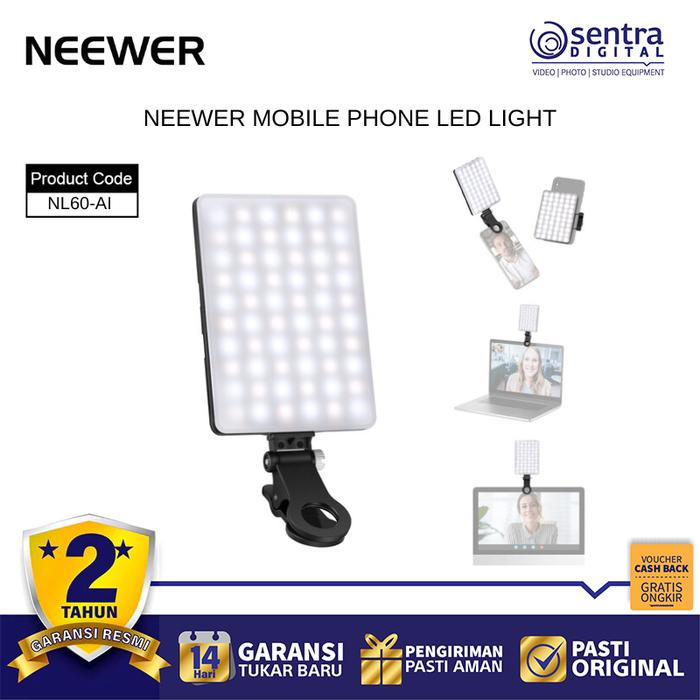Gambar NEEWER NL-60 Al LED Video Lighting for Mobile Phone Portable Bi-Color Vlogging Content Creation dari Sentra Digital Kota Surabaya Tokopedia