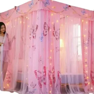 Kelambu Anti Nyamuk Super Jumbo 200x200 Pencegahan Serangga Pink