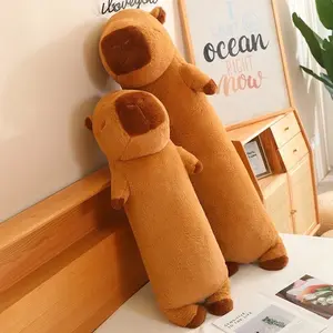 Guling Boneka Capybara Ukuran 80 Cm dan 60 cm Bahan Plush Halus dan lembut Hadiah Anak Ulang Tahun Gift Dolls Toys