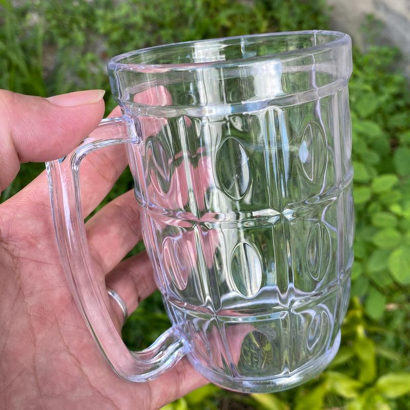 Bộ 6 ly nhựa mica cao cấp, trong suốt, có quai, dùng uống bia, nước ngọt tại gia đình, quán ăn tiện lợi, quán nhậu, đám tiệc - Như Ý Company 3