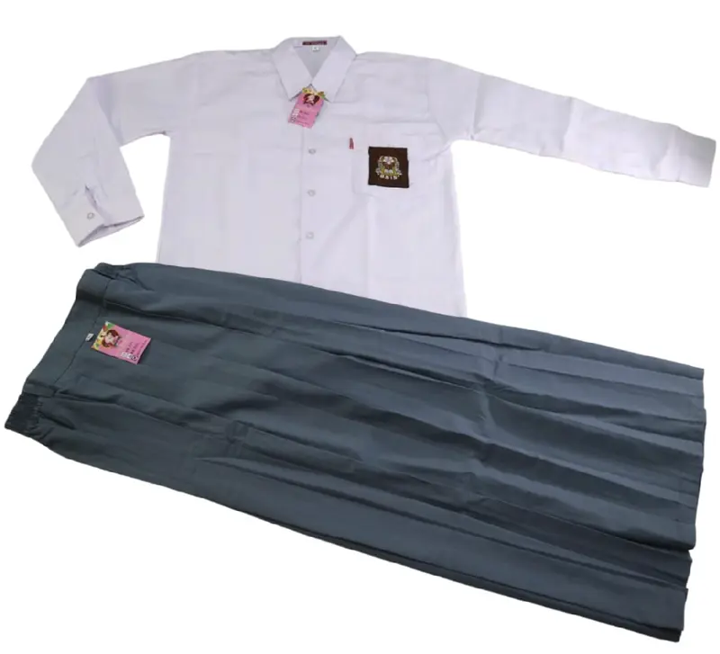 1.setel seragam Putri sekolah SMA 1-3 Baju Rok Bordir Fashion 0
