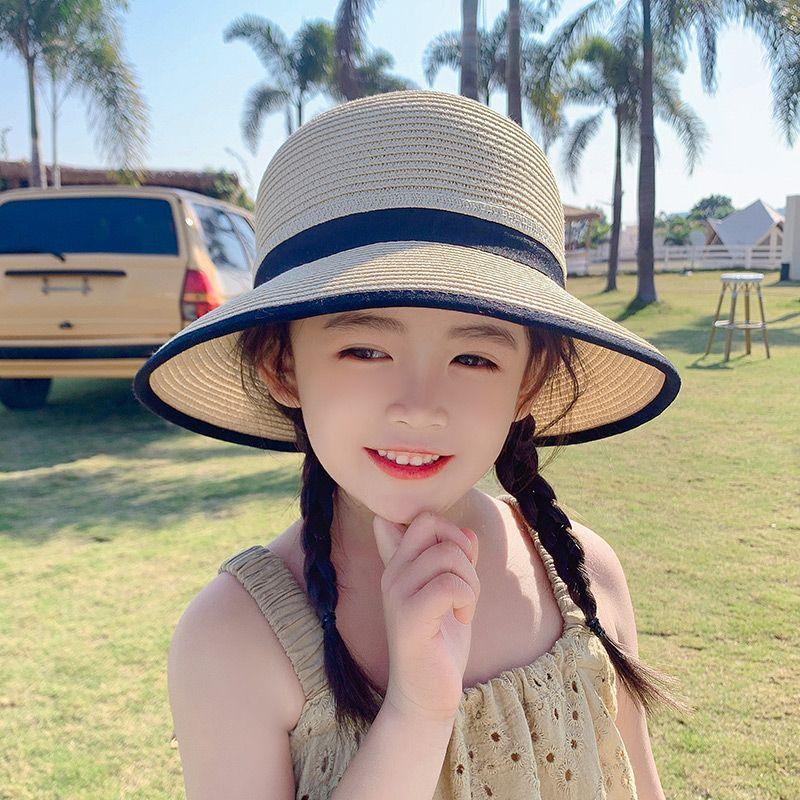 Mũ Chống Nắng Cho Trẻ Em, Vành Lớn, Thích Hợp Cho Mùa Hè, Cho Bé Gái, Chống Nắng, Mũ Đi Biển, Mũ Bucket Cho Bé Gái, Làm Bằng Rơm, Lý Tưởng Cho Các Hoạt Động Bờ Biển 6