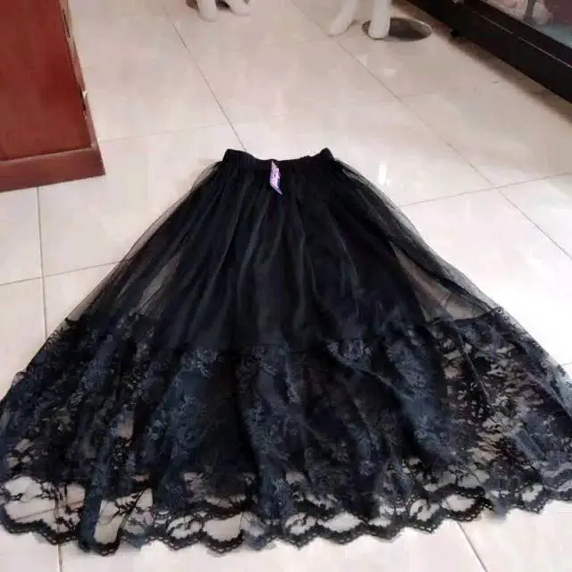 ROK RENDA BORKAT MEWAH MAYUNG PANJANG DEWASA Karet  Wanita Maxi