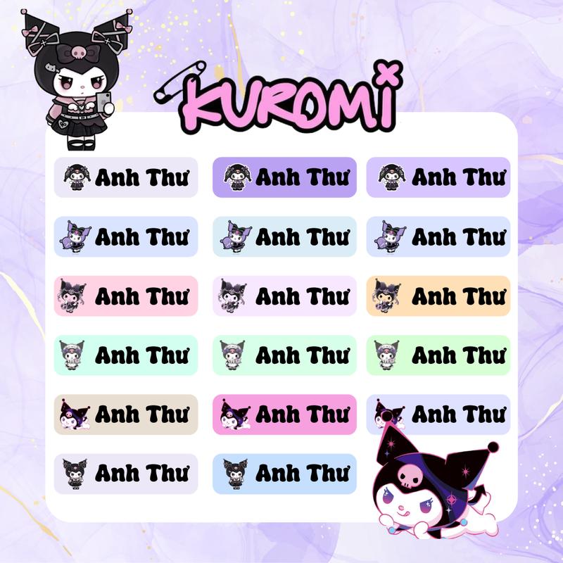 Product Introduction of Sét 100 tem STICKER cute in tên bé dán đồ dùng học tập 3