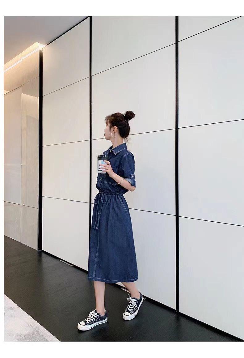 Product Introduction of ĐẦM JEAN Denim XÒE CỔ SƠ MI EO RÚT - ND520 9