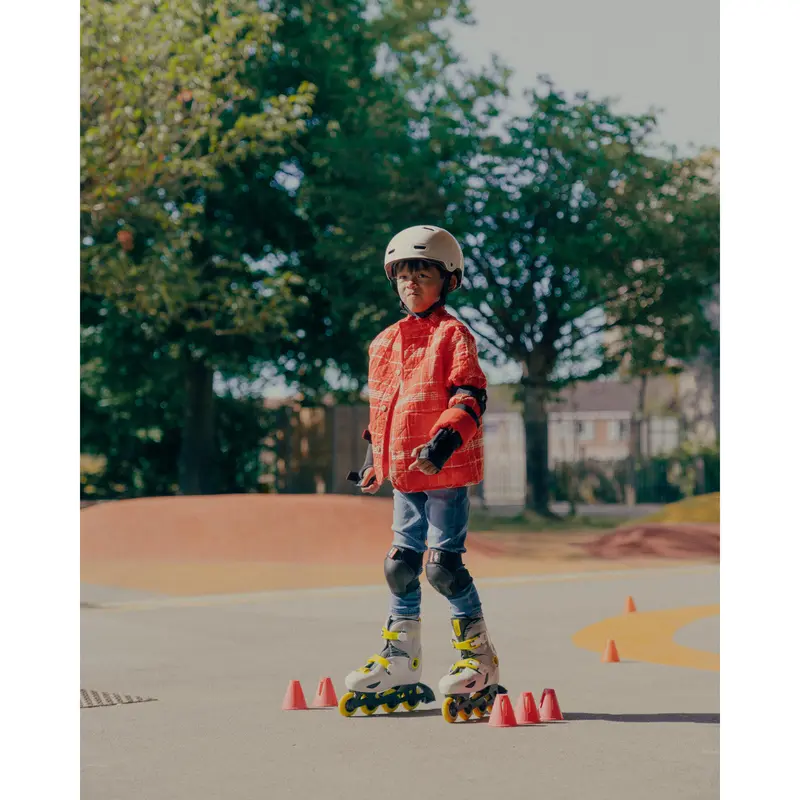 sepatu Roda anak Oxelo Play 5 Power Inline Skates Kids' Original Outdoor - Grey 1