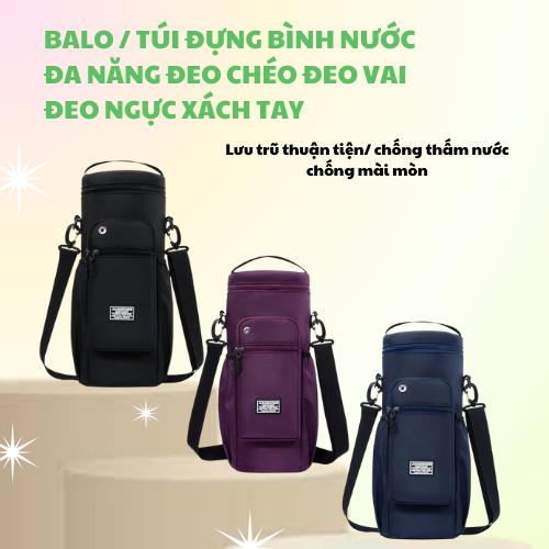 [6 kiểu đeo] Balo Túi Đựng Bình Nước Unisex Nam Nữ Vải Oxford Chống Thấm Nước Balo Du Lịch Đa Năng Nam Nữ Túi Đựng Dụng Cụ Câu Cá Túi Đựng Bình Nước Vải Oxford Bag Túi Thể Thao Sport Đeo Chéo