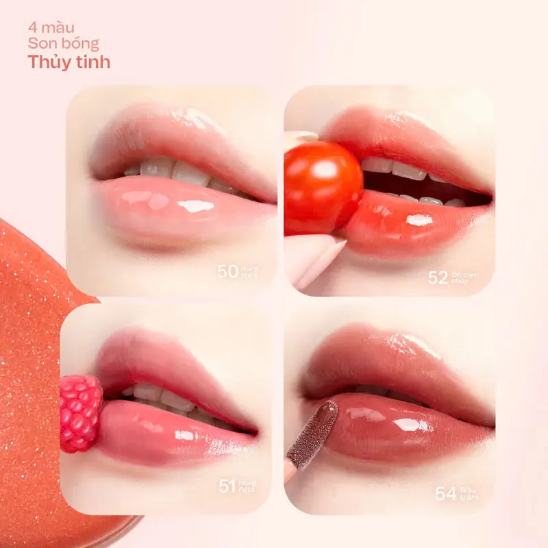 Combo Son Bóng Thuỷ Tinh Và Son Dưỡng Thiên Nhiên Môi Mềm Mịn Căng Mọng Cỏ Mềm - Quà Tặng Bạn Gái Mẹ Cô Giáo 8/3 Ý Nghĩa 4