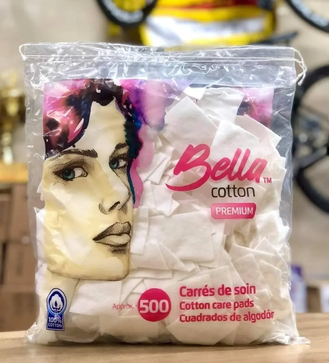BÔNG TẨY TRANG BELLA COTTON PREMI 500 MIẾNG SX PHÁP XUẤT XỨ HÀ LAN