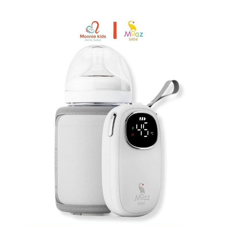Túi ủ bình sữa di động cho bé Moaz Bebe MB081, máy hâm sữa cầm tay không dây - Monnie Kids