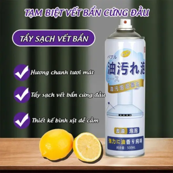 Xịt tẩy dầu mỡ, vệ sinh bếp đa năng, làm sạch cả vết cặn dầu mỡ bám lâu ngày nhanh chóng hiệu quả 3