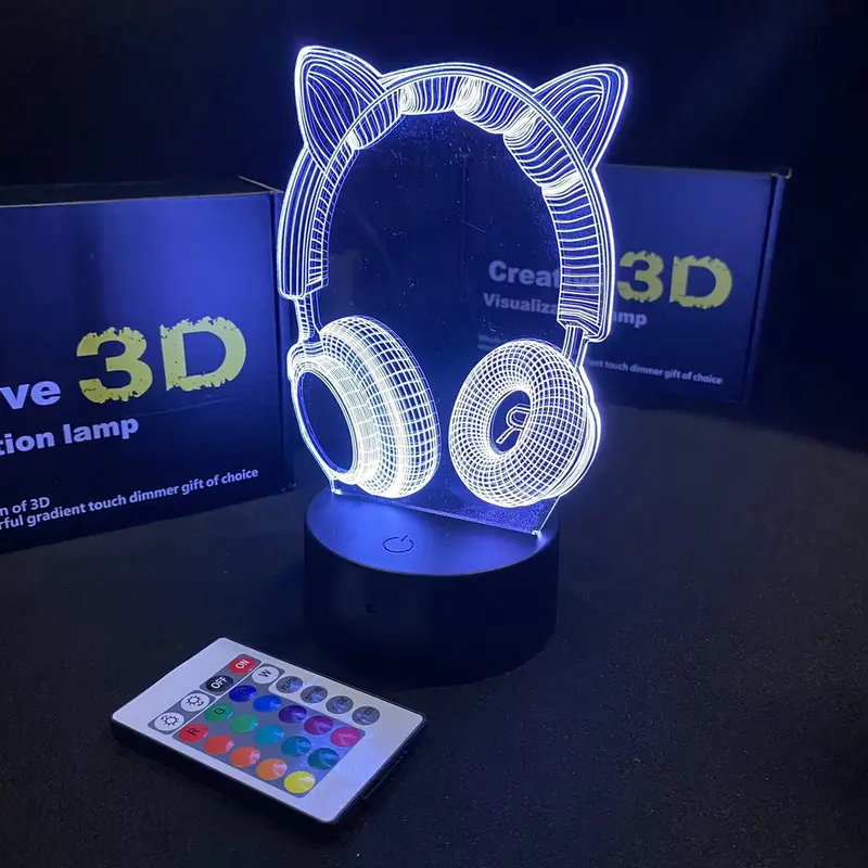 Đèn led, đèn ngủ 3D tráng trí 16 MÀU CÓ ĐIỀU KHIỂN 2