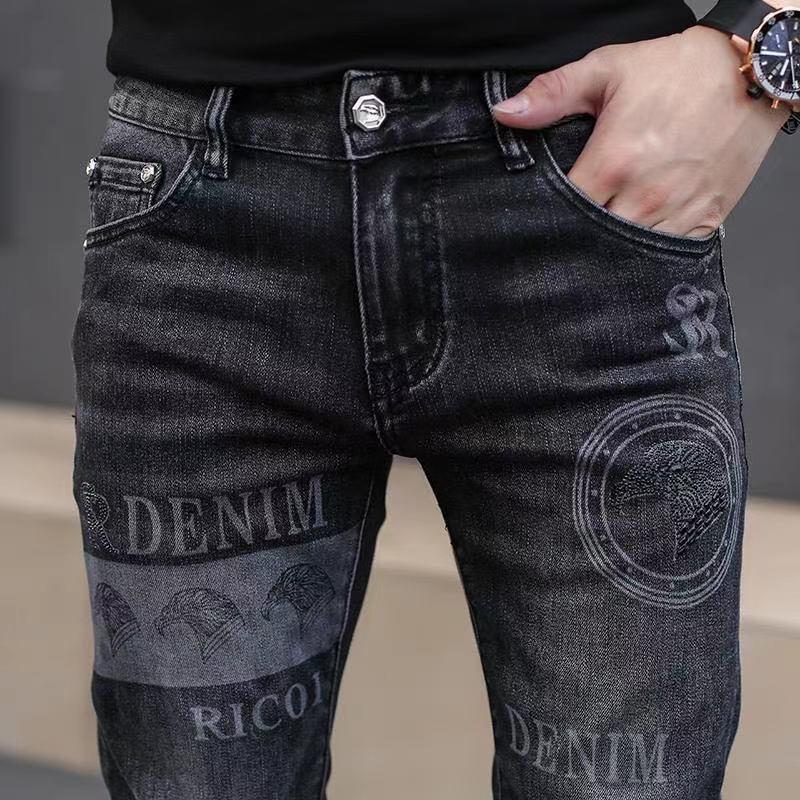 Product Introduction of Quần Dài Denim, Thời Trang Cao Cấp Của Nam Giới, In Hình Kim Cương Giả, Mỏng Vừa Vặn, Mỏng Vừa Vặn, Hàng Mới Về Thu Đông, Quần Dễ Phối Đồ Cho Nam Giới 21