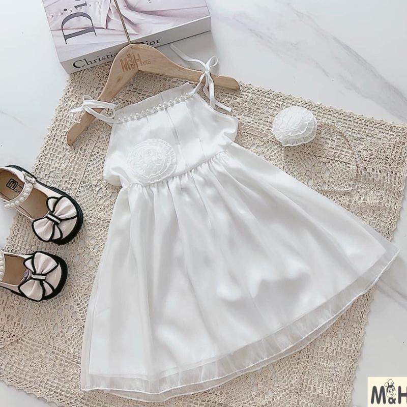 Váy trắng kèm bờm cho bé gái 0