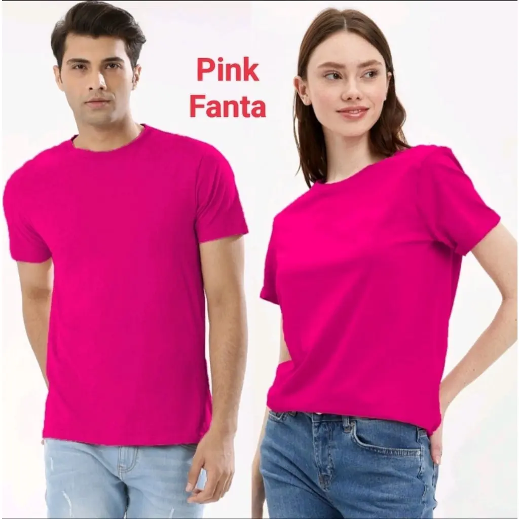 ( PINK FANTA ) Kaos polos lengan pendek soft katun combed 30s , kaos lengan pendek polos, kaos polos pria wanita lengan pendek , kaos polos premium lengan pendek , kaos polos PINK FANTA / pink fucia / pink tua