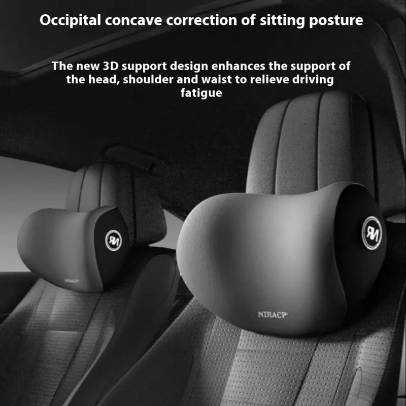 Car Headrest Pillow & Lumbar Support Pillow, 2 Counts Soft Comfortable Car Neck Pillow & Lumbar Support Pillow, Car Interior Accessories for Men & Women 2