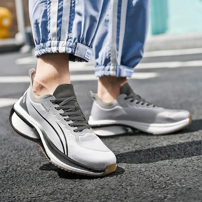 Personalize tênis esportivos casuais da moda masculina com design de placa de carbono, sola oca, tênis de corrida e caminhada para mulheres, treinamento de corredor_voghion.com