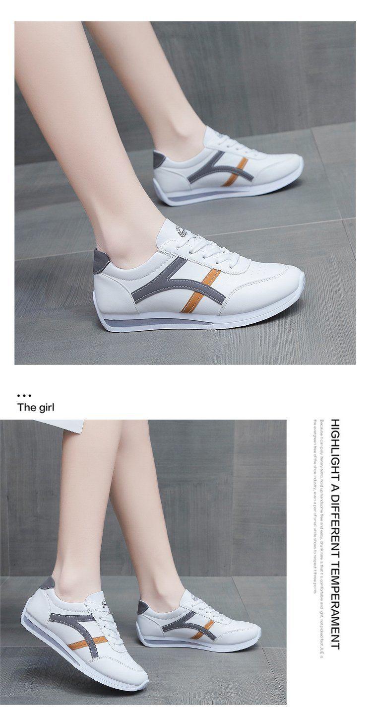 Product Introduction of Argan White Shoes for Women 2024 New Autumn Korean Style Versatile Students' Street Shot Sports Casual Flat Skateboard Shoes Women's Shoes 13